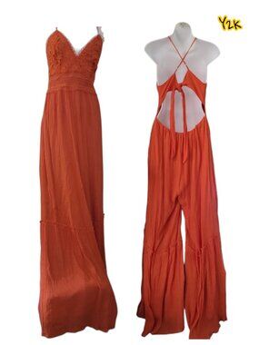 Miss Avenue Gauze Summer Jumpsuit Size Large